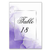 Amethyst Paars Script Silver Kaart (Voorkant)