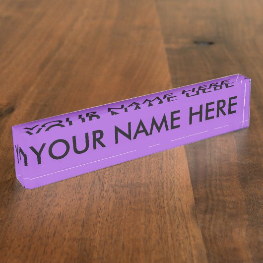 AMETHYST PAARS (vaste kleur) ~ Naambordje (Zijkant)