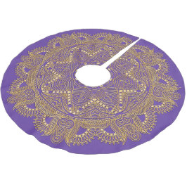 Amethyst Paars Violette Mandala Ster Kunst Patroon Kerstboom Rok