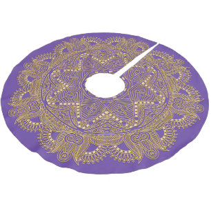 Amethyst Paars Violette Mandala Ster Kunst Patroon Kerstboom Rok