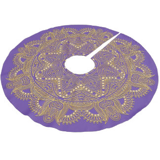 Amethyst Paars Violette Mandala Ster Kunst Patroon Kerstboom Rok