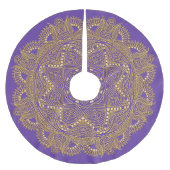 Amethyst Paars Violette Mandala Ster Kunst Patroon Kerstboom Rok (Voorkant)