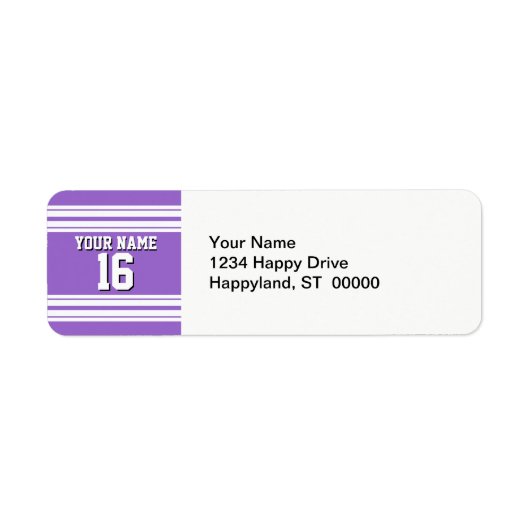 Amethyst Paars Wht Team Jersey Etiket (Voorkant)