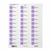 Amethyst Paars Wht Team Jersey Etiket (Full Sheet)