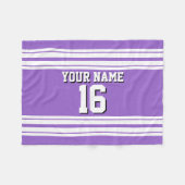 Amethyst Paars Wht Team Jersey Fleece Deken (Voorkant (Horizontaal))
