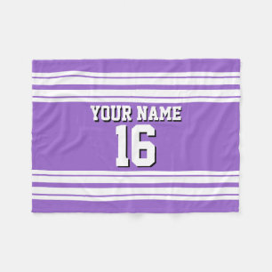 Amethyst Paars Wht Team Jersey Fleece Deken