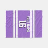 Amethyst Paars Wht Team Jersey Fleece Deken (Voorkant (Horizontaal))