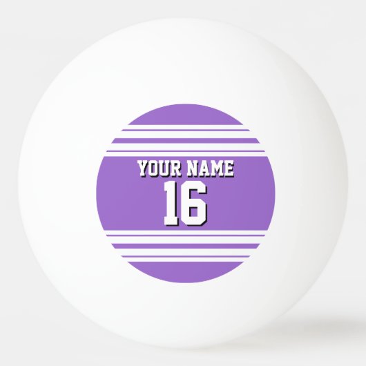 Amethyst Paars Wht Team Jersey Pingpongbal (Voorkant)