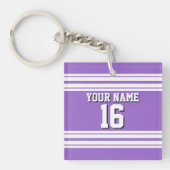 Amethyst Paars Wht Team Jersey Sleutelhanger (Voorkant)