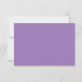 Amethyst Paars & Wit Minimalistisch Reactiekaart RSVP Kaartje (Achterkant)