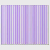 Amethyst Paars & Witte Strepen Cadeaupapier (Vlak)