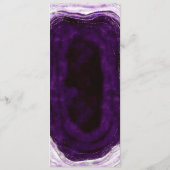 Amethyst Paars & Zilver Geode Agate Marmeren Eetta Menu (Achterkant)