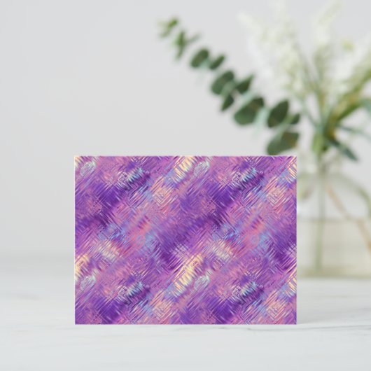 Amethyst Paarse Crystal Gel Textuur Briefkaart (Staand voorkant)
