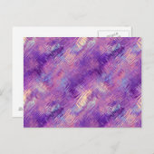 Amethyst Paarse Crystal Gel Textuur Briefkaart (Voorkant / Achterkant)