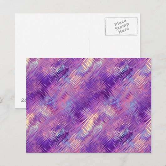 Amethyst Paarse Crystal Gel Textuur Briefkaart (Voorkant / Achterkant)
