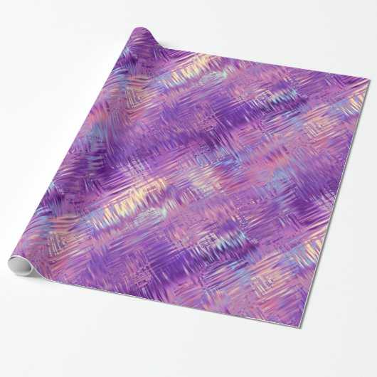 Amethyst Paarse Crystal Gel Textuur Cadeaupapier (Uitgerold)