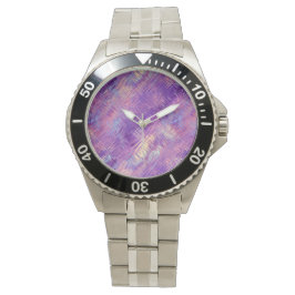 Amethyst Paarse Crystal Gel Textuur Horloge