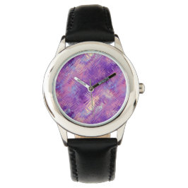 Amethyst Paarse Crystal Gel Textuur Horloge