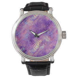 Amethyst Paarse Crystal Gel Textuur Horloge