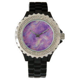 Amethyst Paarse Crystal Gel Textuur Horloge
