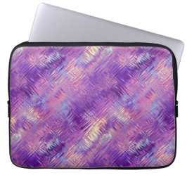 Amethyst Paarse Crystal Gel Textuur Laptop Sleeve