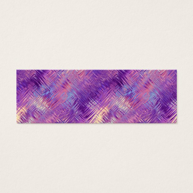 Amethyst Paarse Crystal Gel Textuur Mini Visitekaartjes (Voorkant)