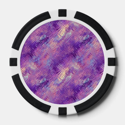 Amethyst Paarse Crystal Gel Textuur Poker Chips (Voorkant)