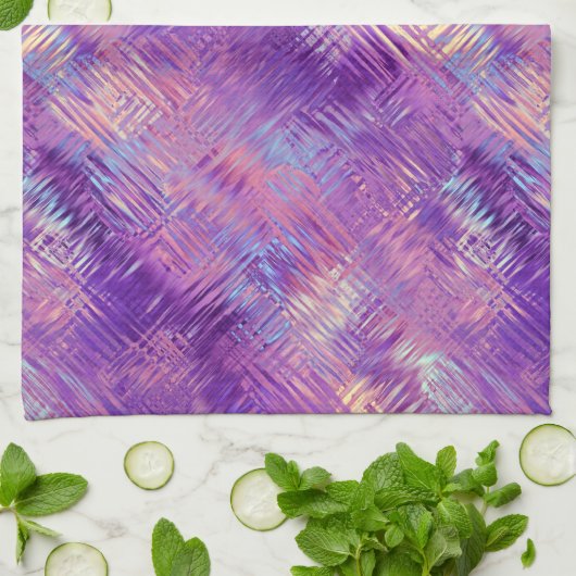 Amethyst Paarse Crystal Gel Textuur Theedoek (Gevouwen)