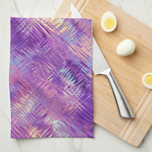 Amethyst Paarse Crystal Gel Textuur Theedoek (Quarter Fold)