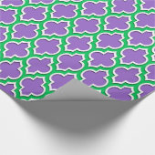 Amethyst Paarse Emerald Green Wht XL Moroccan #4DS Cadeaupapier (Hoek)