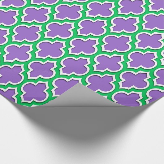 Amethyst Paarse Emerald Green Wht XL Moroccan #4DS Cadeaupapier (Hoek)