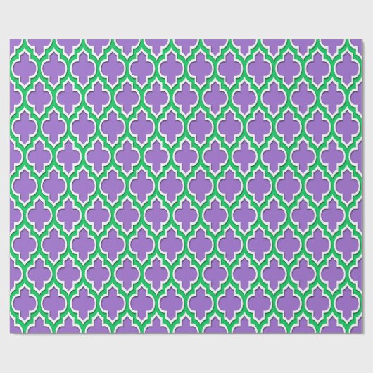 Amethyst Paarse Emerald Green Wht XL Moroccan #4DS Cadeaupapier (Vlak)