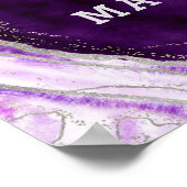Amethyst Paarse Geode Love is Sweet Weddenschap Poster (Hoek)