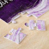 Amethyst Paarse Geode Ons Bloemenmeisje Voorstel z Legpuzzel (Zijkant)