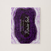 Amethyst Paarse Geode Ons Bloemenmeisje Voorstel z Legpuzzel (Verticaal)