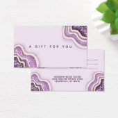 Amethyst Paarse Glitter Agate Geode Luxe Cadeaukaa Visitekaartje (Bureau)