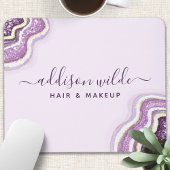 Amethyst Paarse Glitter Agate Geode Luxe Chic Muismat