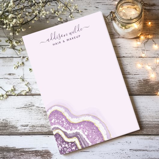 Amethyst Paarse Glitter Agate Geode Luxe Chic Post-it® Notes