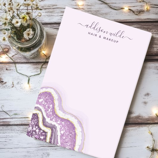 Amethyst Paarse Glitter Agate Geode Luxe Chic Post-it® Notes