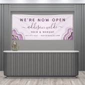Amethyst Paarse Glitter Agate Geode Luxe Zakelijk Spandoek