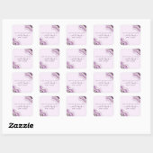 Amethyst Paarse Glitter Agate Geode Luxe Zakelijk Vierkante Sticker (Vel)