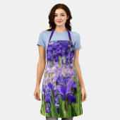 Amethyst Paarse Irises Garden Schort (Gedragen)