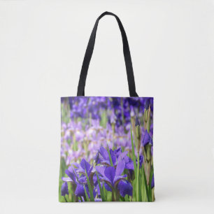 Amethyst Paarse Irises Garden Tote Bag
