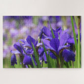 Amethyst Paarse Iriss Floral Garden Legpuzzel (Horizontaal)