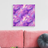 Amethyst Paarse Kristal Gel Textuur Canvas Afdruk (Insitu (Woonkamer))