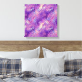 Amethyst Paarse Kristal Gel Textuur Canvas Afdruk (Insitu (Slaapkamer))