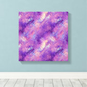 Amethyst Paarse Kristal Gel Textuur Canvas Afdruk (Insitu (Houten vloer))