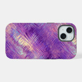 Amethyst Paarse Kristal Gel Textuur iPhone 15 Case (Achterkant horizontaal)