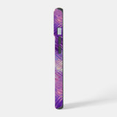 Amethyst Paarse Kristal Gel Textuur iPhone 15 Case (Linkerkant)