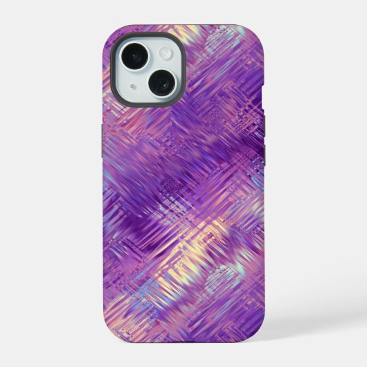 Amethyst Paarse Kristal Gel Textuur iPhone 15 Case (Achterkant)